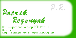 patrik rezsnyak business card